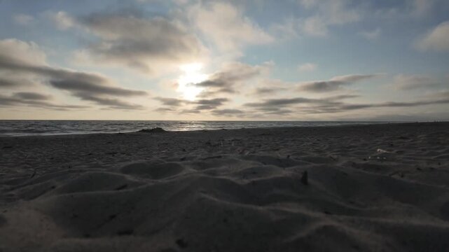 Timelapse Of Sunset at Sandy Beach