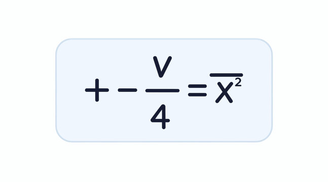 mathematical equation, formula, x square root