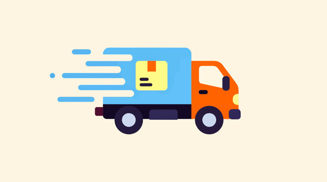 fast delivery truck, speedy parcel transport