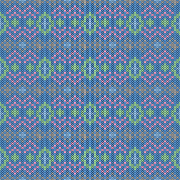 Cotton Argyle Knit Vector concept: Cozy geometric knit texture seamless pattern, soft rhombus pattern. Design for: fabric, rug, fashion, decor. I drew this by myself, it&rsquo;s not AI generated
