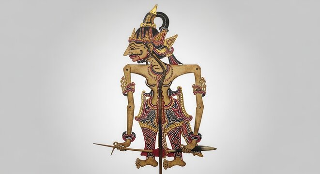 wayang kulit shadow puppet colorful