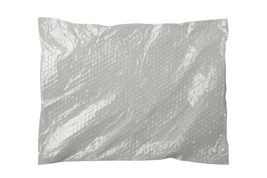 Bubble wrap mailer bag for shipping fragile products, providing protection and secure packaging, transparent background