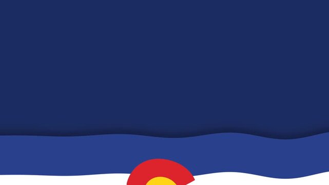 Colorado Day Celebration Background with Stylized State Flag Animation.