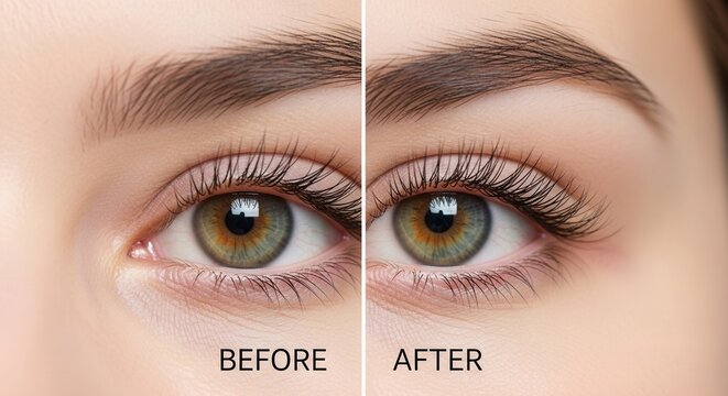 Eyebrow Transformation Before and After Makeup Application