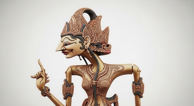 wayang kulit character, traditional indonesian puppet