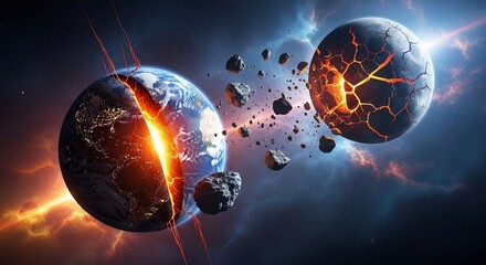Planets in catastrophic explosion