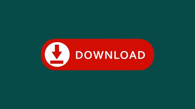download button icon animation, Download sign icon. rectangle shape download button. Flat Design Download. Download icon Animation, 4k Download Push Buttons for YouTube. red Download click button. HD