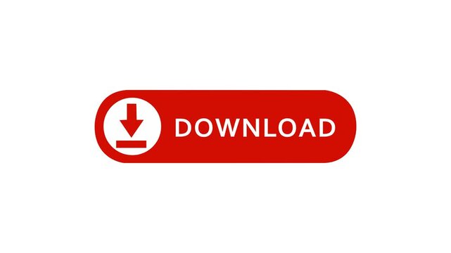 download button icon animation, Download sign icon. rectangle shape download button. Flat Design Download. Download icon Animation, 4k Download Push Buttons for YouTube. red Download click button. HD