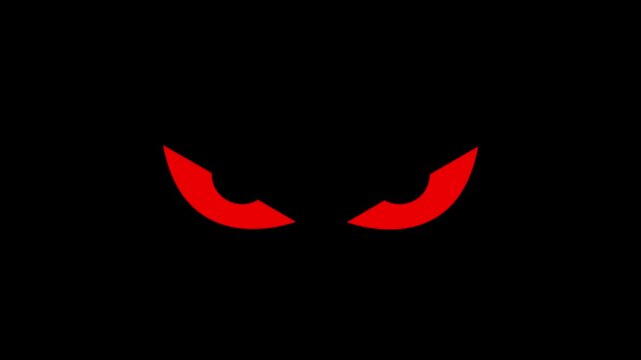 red Evil eyes isolated on black background. Perfect for Halloween, horror themes, gaming content, or adding a mysterious and sinister atmosphere to any project.