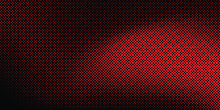 Abstract red halftone dots pattern vector background for pop art comic poster, esports gaming banner, and dramatic action design