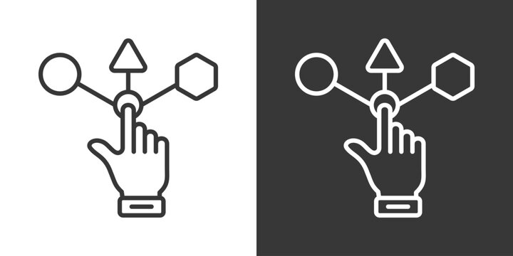Multiple Choice Icon Set Vector Collection Isolated In Black And White