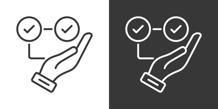 Accept Choice Icon Set Vector Collection Isolated In Black And White