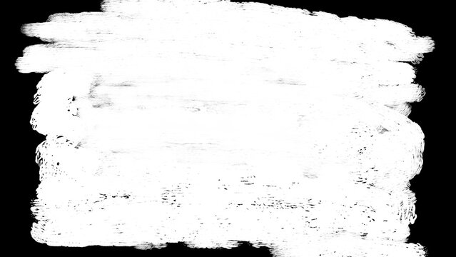 Grunge White Brush Stroke Distressed Texture Isolated PNG Graphic Element