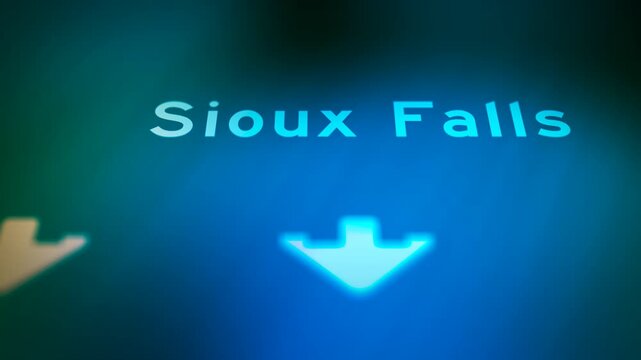 Crime Filler Shot - Cinematic South Dakota Highway Sign - Sioux Falls