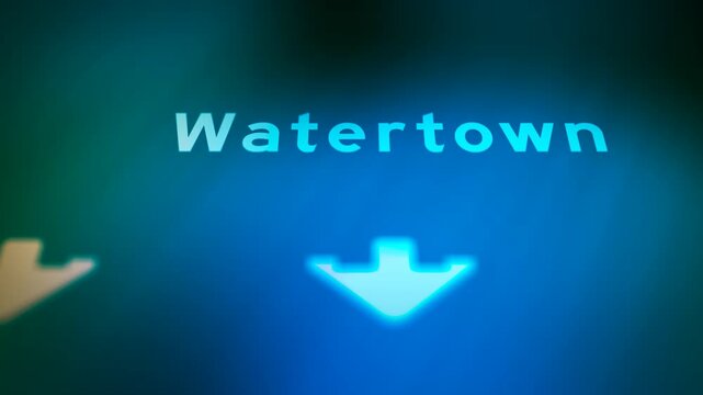 Crime Filler Shot - Cinematic South Dakota Highway Sign - Watertown