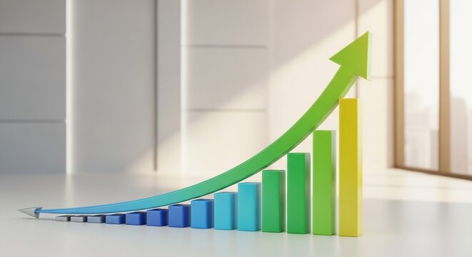 Rising bar graph success