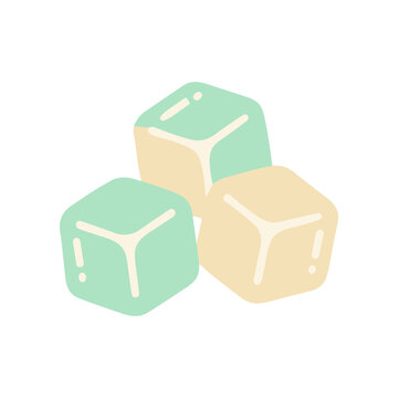 Three colorful dice are shown.