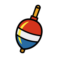 Red and Blue Fishing Float Bobber Vector Illustration © Fili