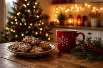 Fototapeta premium Biscoito Natal com Caneca cozinha Natal