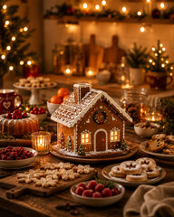 Fototapeta premium Casa de Biscoito de Canela Natal