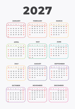 Clean Yearly Planner 2027 Creative Annual Organizer