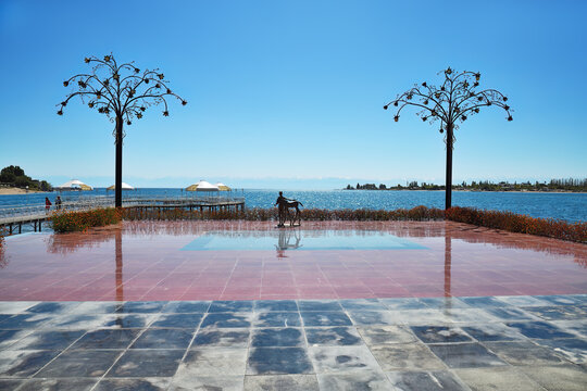  Embankment of Issyk-Kul. Ruh Ordo Cultural complex, Cholpon Ata, Kyrgyzstan