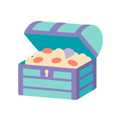 Open Treasure Chest with Gold Coins. © merdianingsihrennyul
