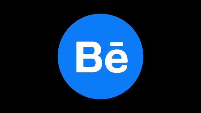 Behance Logo Loop Animation with Transparent Background | Alpha Channel | Seamless Motion Graphic