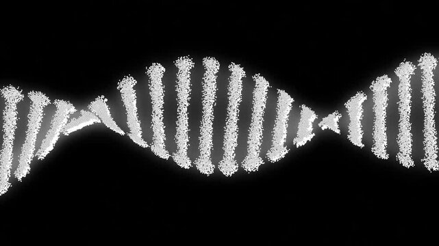 Formation of a molecular structure of the DNA genetic code..4k video.