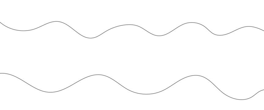 Thin line wavy abstract vector background. Curve wave seamless pattern.