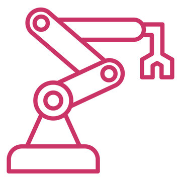 Industrial Robot Icon Style