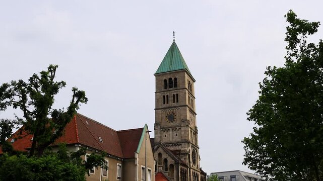 the bavarian city of schweinfurt in germany 4k video