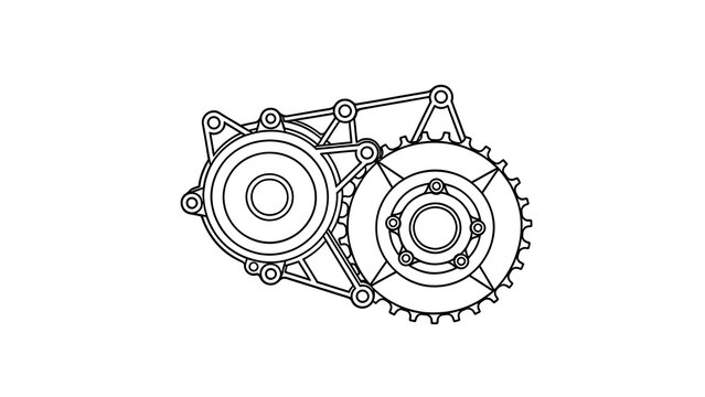 Mechanical gears illustration on white background.