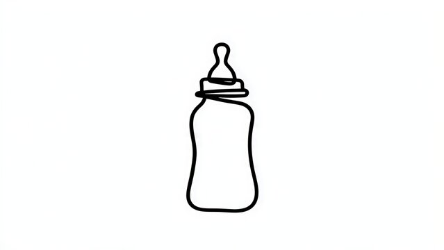 Baby bottle icon on white background.