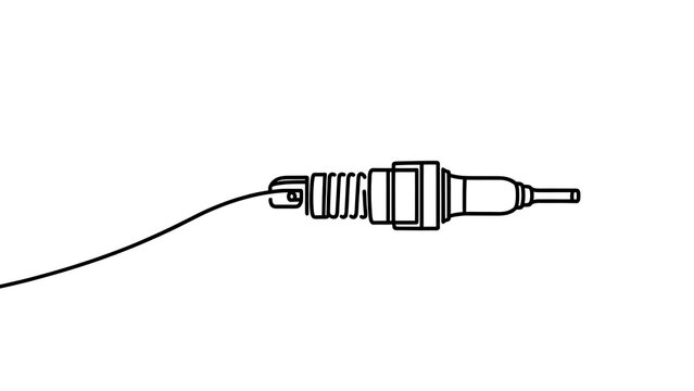 Spark plug isolated on white background.