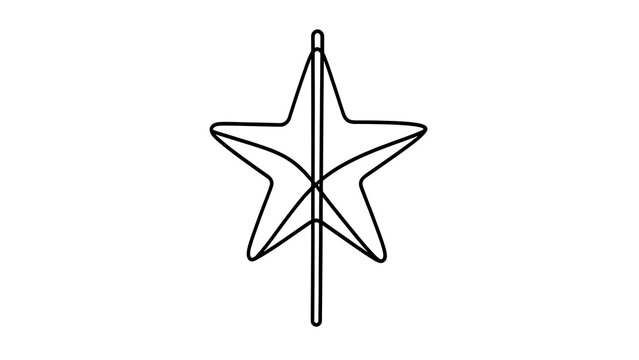 Simple star shape illustration on white background.
