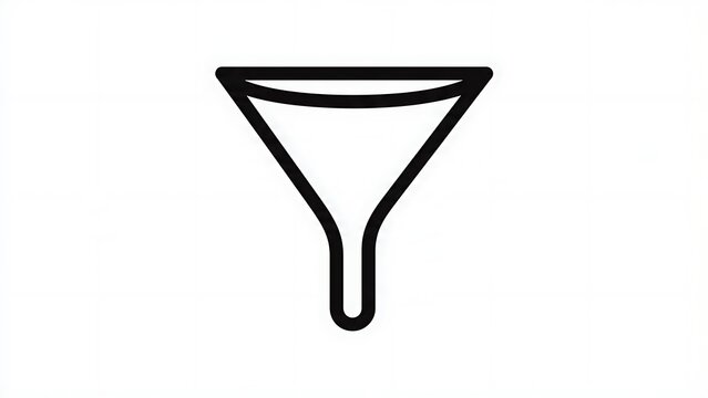 Black funnel icon on white background.