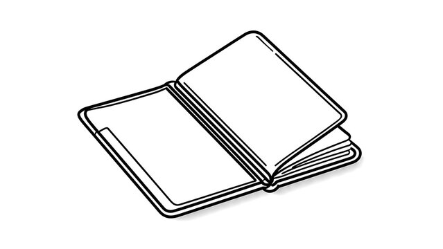 Open book illustration on white background.