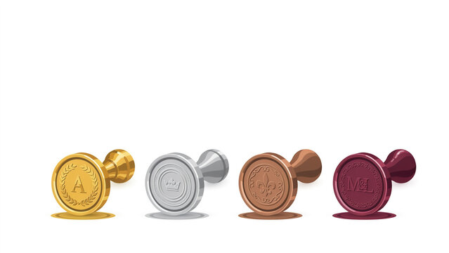 Set wax seal stamp gold red silver color wedding invitation honey moon bridal shower bache