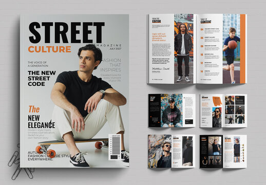 Fashion Street Culture Magazine Template