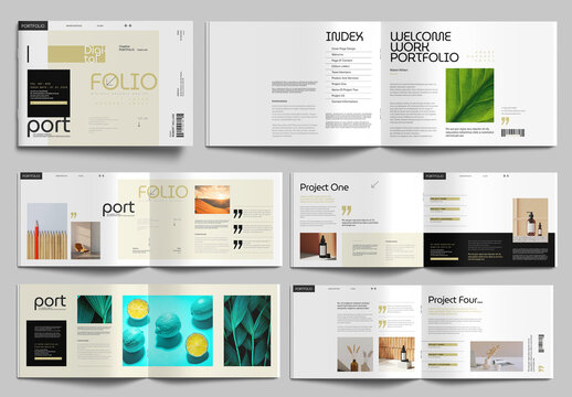Minimal Portfolio Brochure Template Creative Portfolio Book