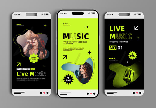 Music Story Template Layout