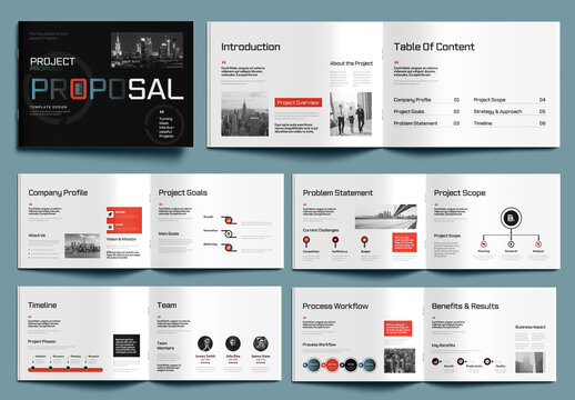 Professional Project Proposal Brochure Design