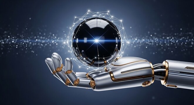 Robot hand holding sphere technology