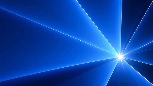 Abstract blue light rays radiating outward