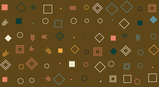 Colorful geometric diamond shapes pattern with glossy effect pattern background