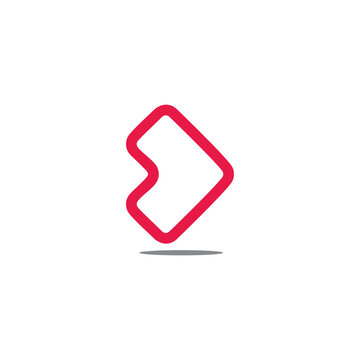 right arrow simple triangle lines logo vector