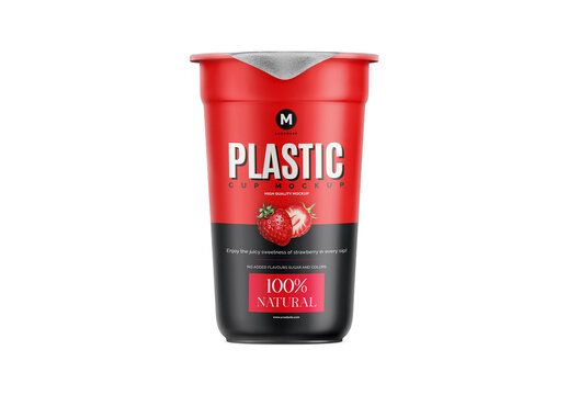 Plastic Cup Front view Mockup for Retail Display and Promotional Marketing