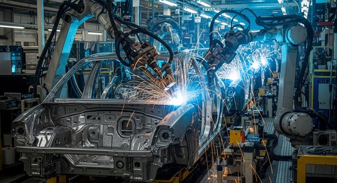 Robotic welding car assembly