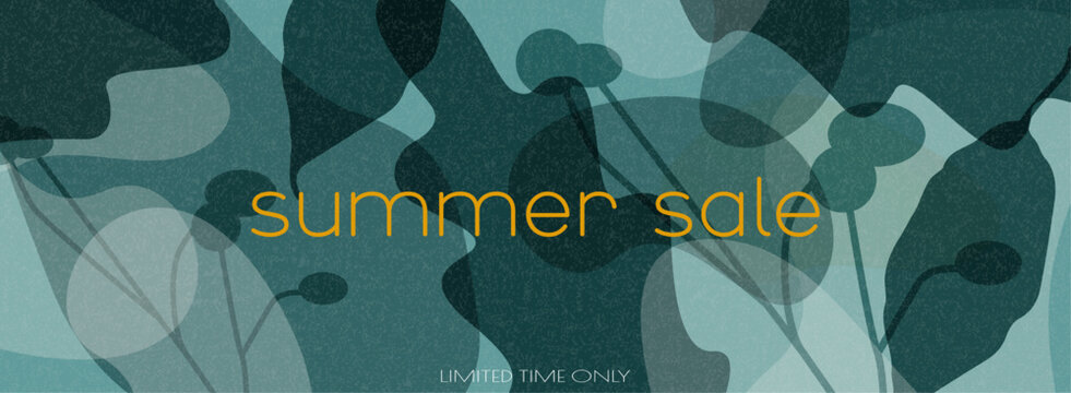 Summer Sale horizontal poster. Modern design.